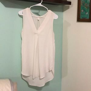 H&M White Long Sleeveless Blouse